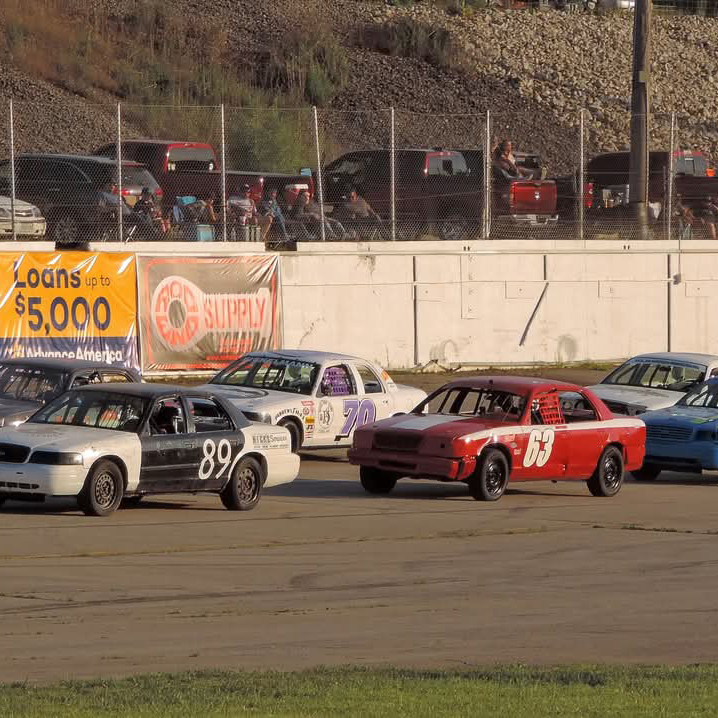 Evette Eickelmann of Eickelmann Racing driving the #70 Crown Vic stock car | May 17, 2025 | I-44 Speedway, Lebanon, Missouri | Photo by Darrell Powers